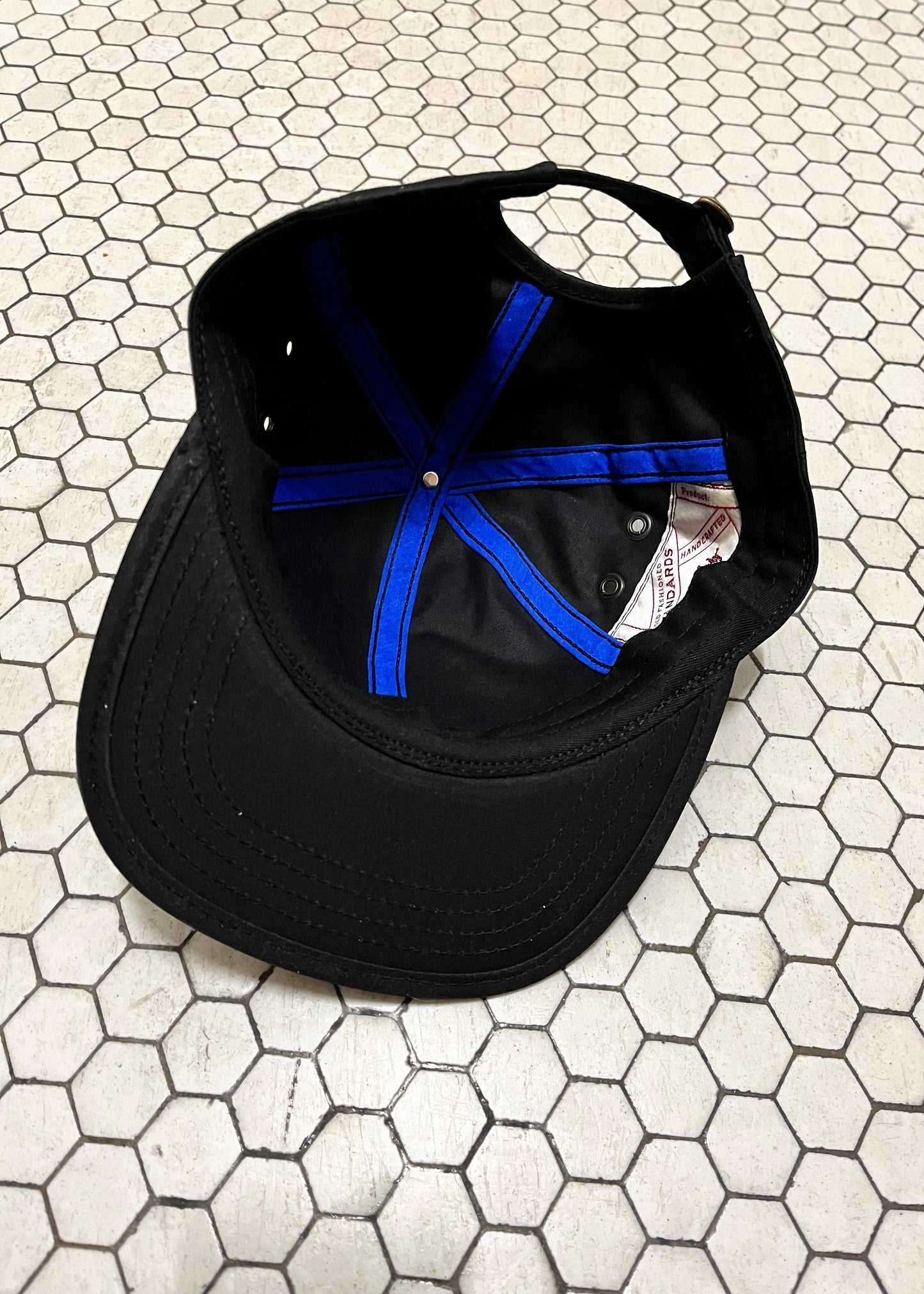 Black 6 Panel Waxed Cotton