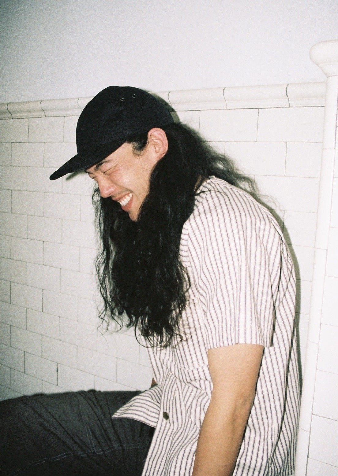 Black 6 Panel Waxed Cotton