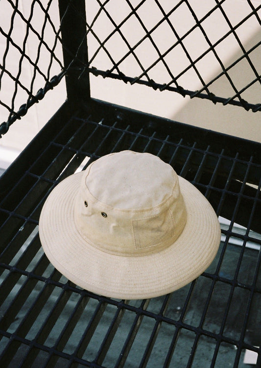 Natural Waxed Cotton Bucket Hat