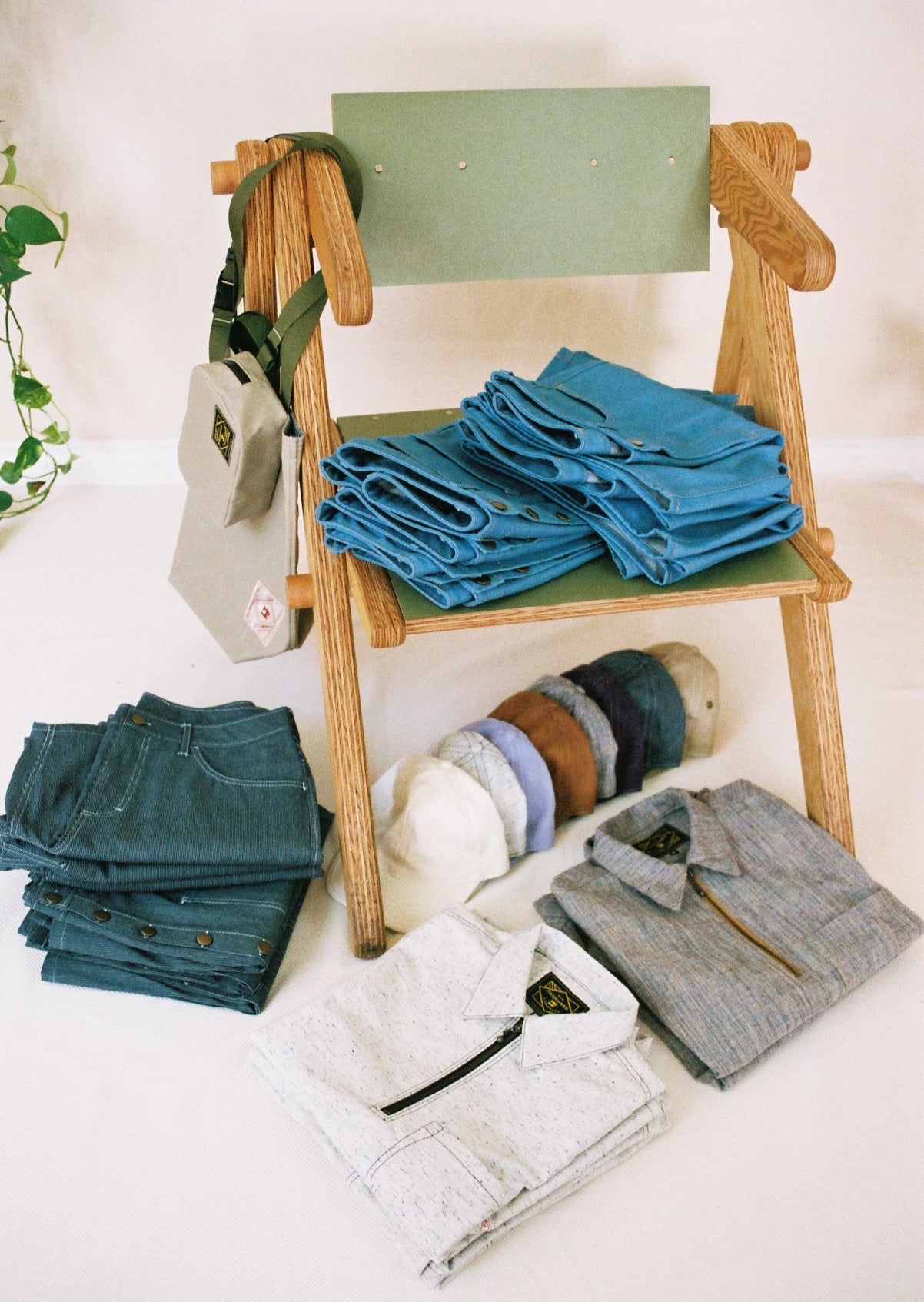 Light Denim Utility Skirt