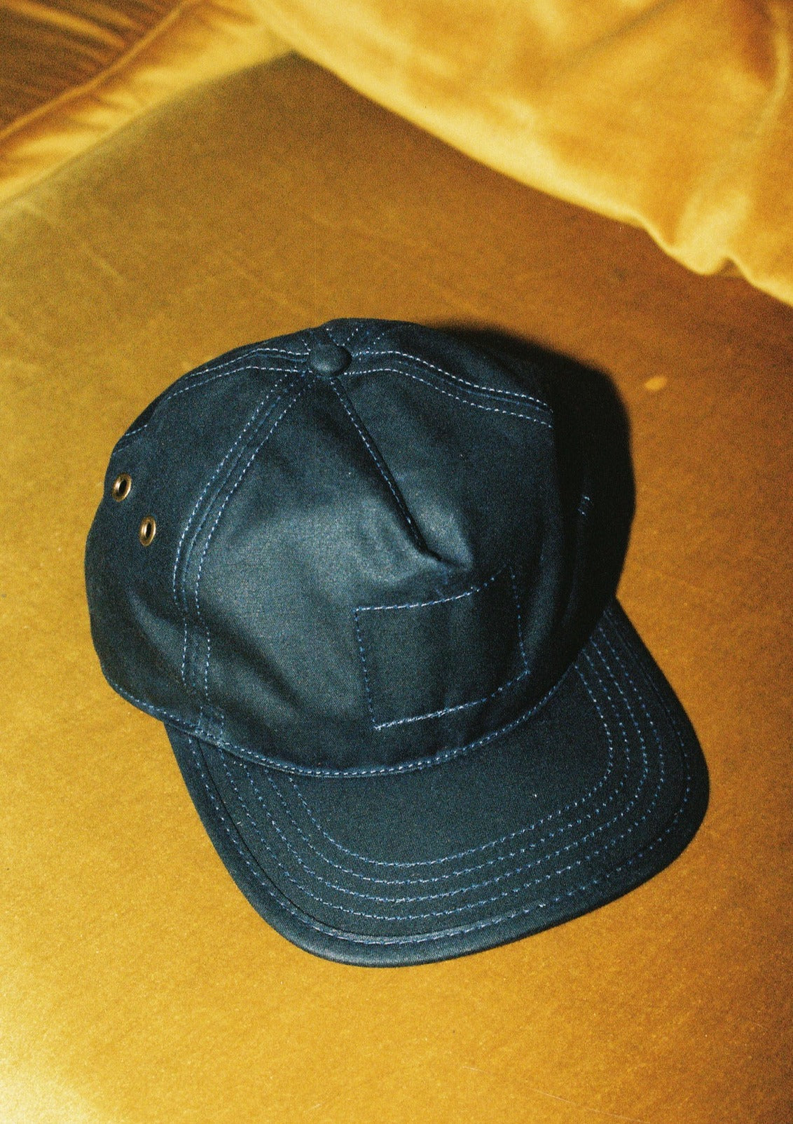 Navy 5 Panel Waxed Cotton