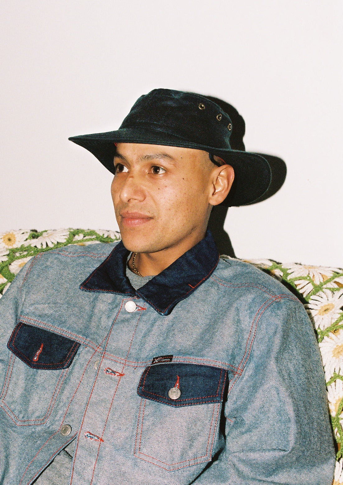Emerald Green Oilcloth Bucket Hat