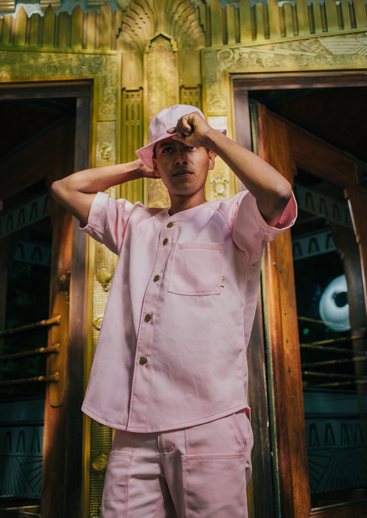 Sweet Pink Twill Home Run Button Down