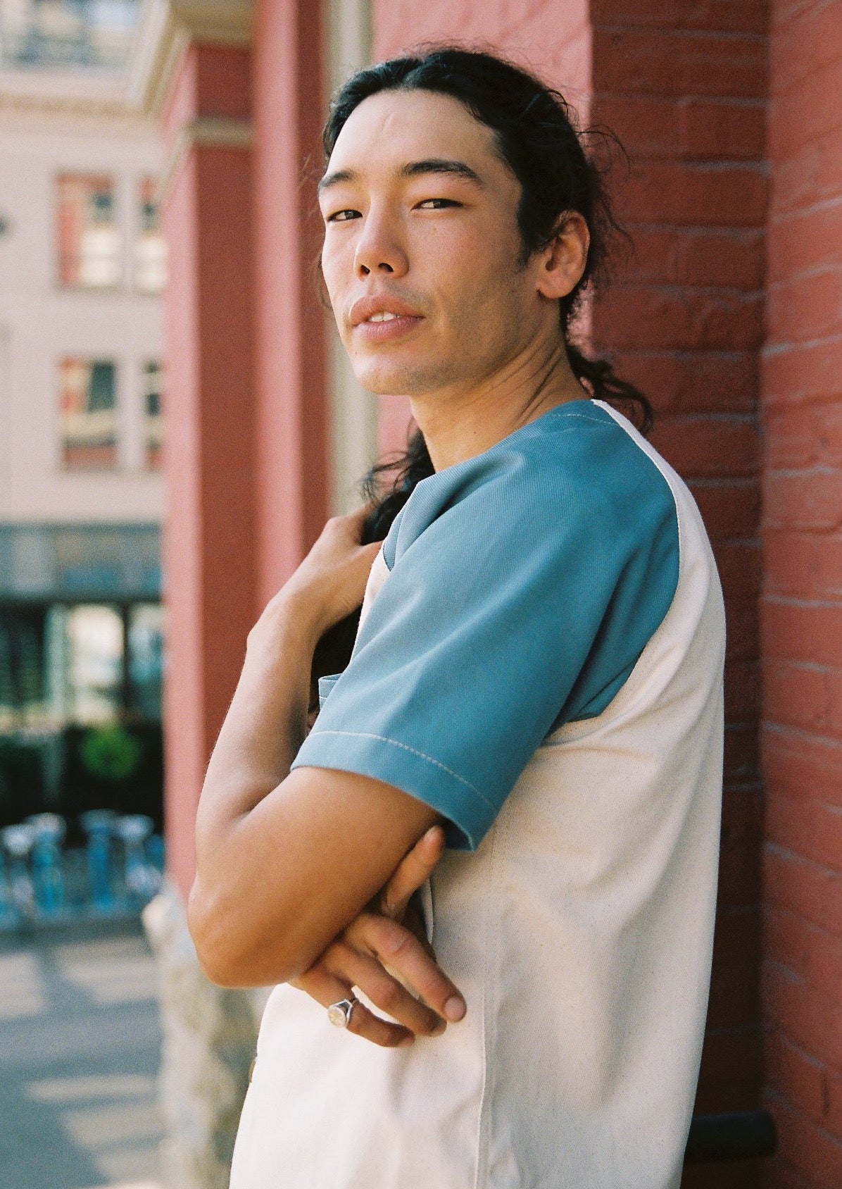 Oatmeal Blue Home Run Button Down