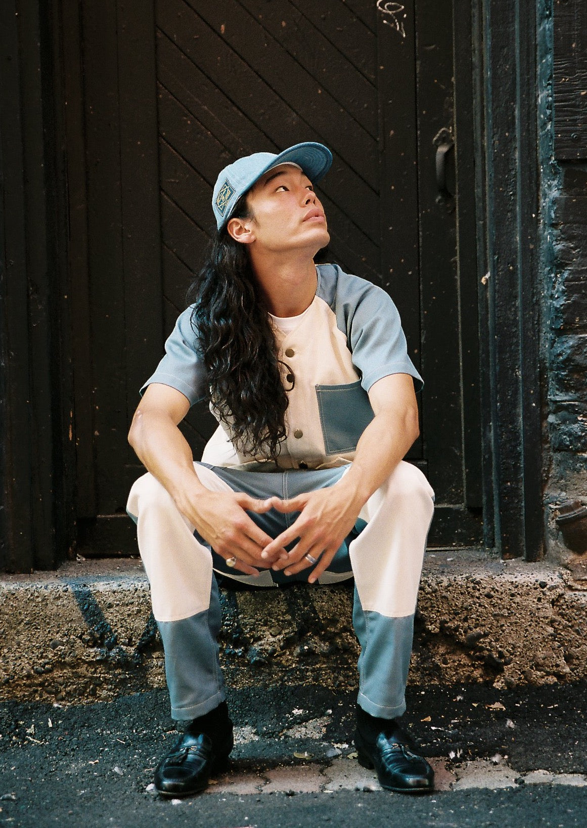 Oatmeal Blue Home Run Button Down