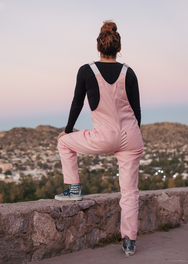 Pink bib and brace overalls cheap