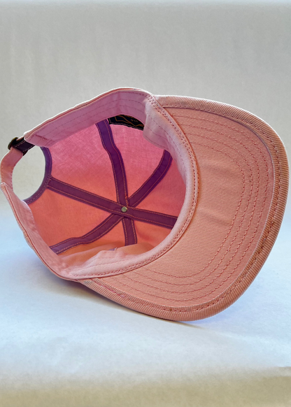 Tall Pink 6 Panel Hat