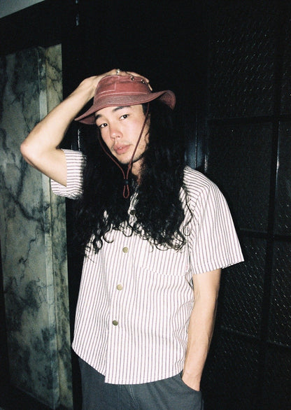 Dusty Rose Waxed Cotton Bucket Hat