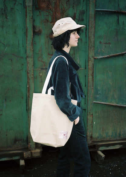 Natural Waxed Tote Bag