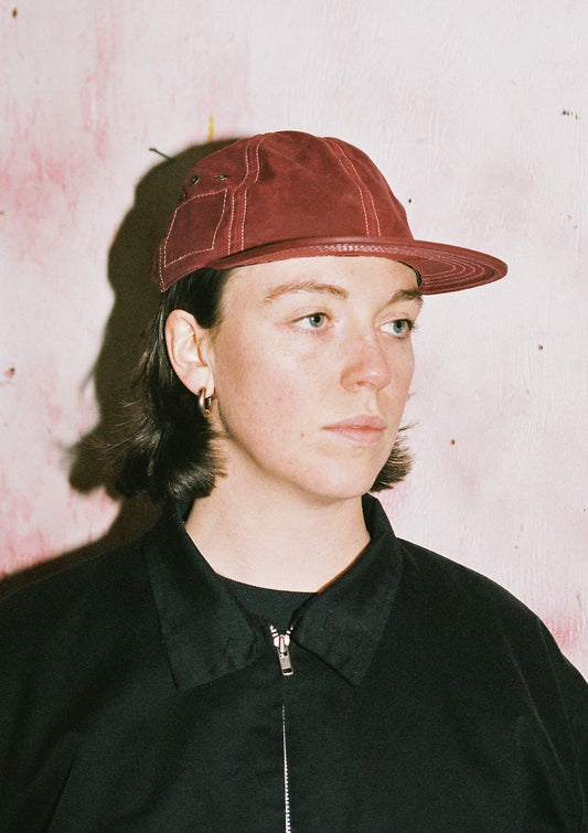 Burgundy 6 Panel Waxed Cotton