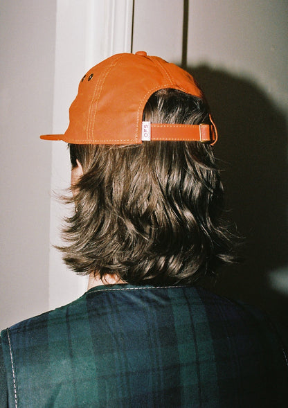 Orange 6 Panel Waxed Cotton