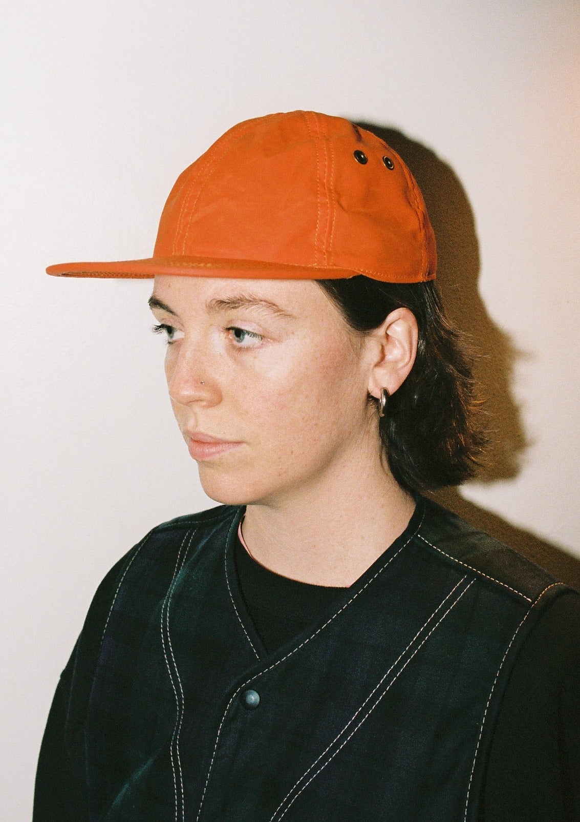 Orange 6 Panel Waxed Cotton