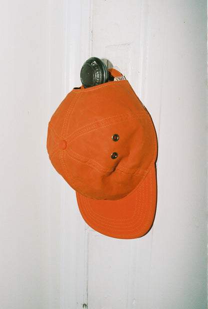 Orange 6 Panel Waxed Cotton