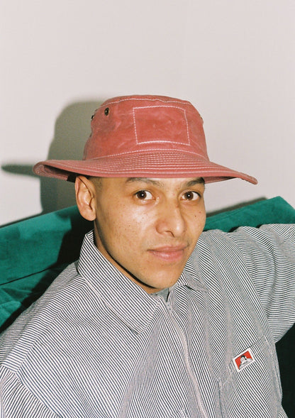 Dusty Rose Waxed Cotton Bucket Hat