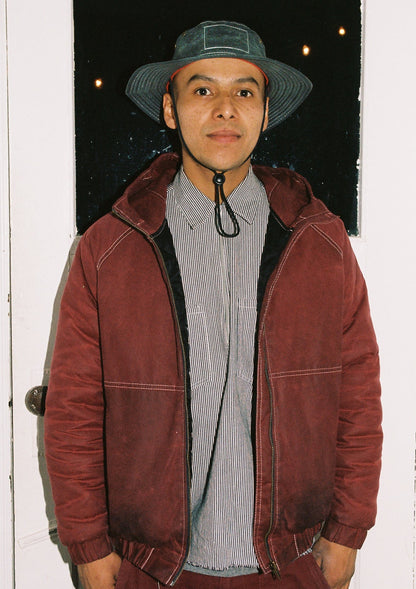 Charcoal Grey Waxed Cotton Bucket Hat