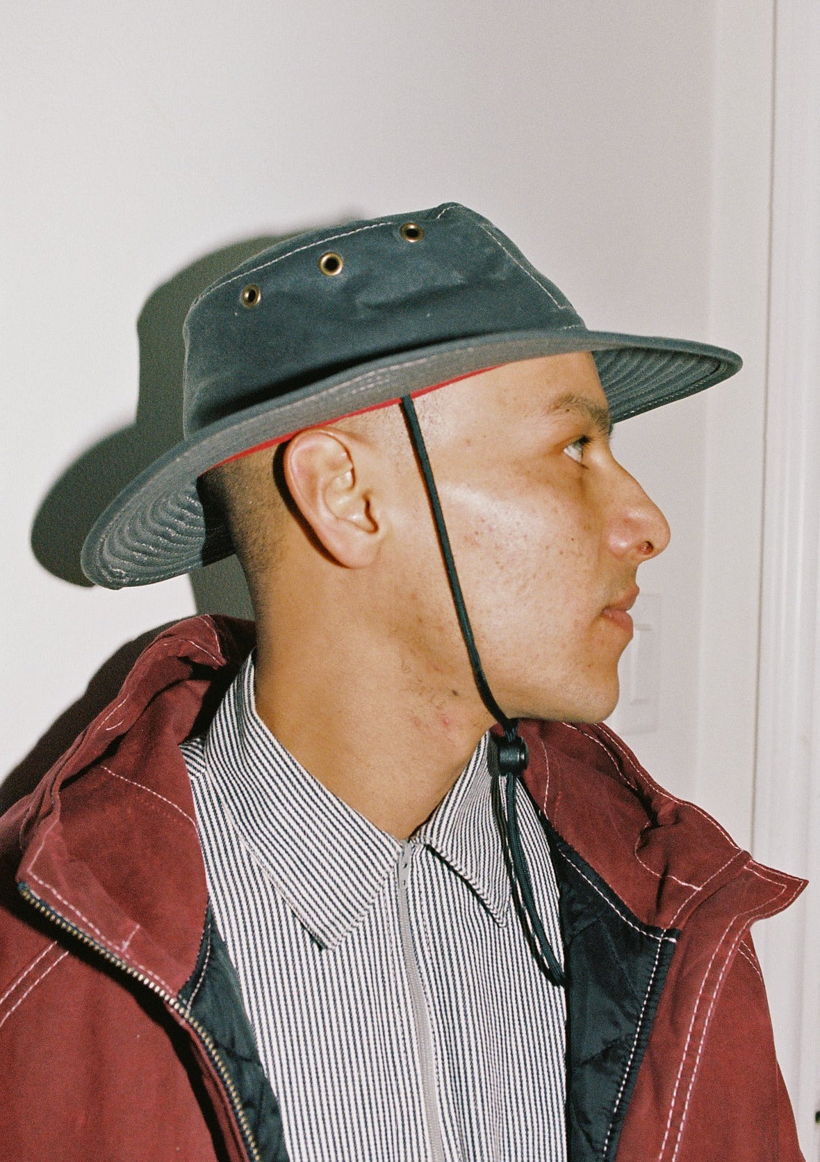 Charcoal Grey Waxed Cotton Bucket Hat