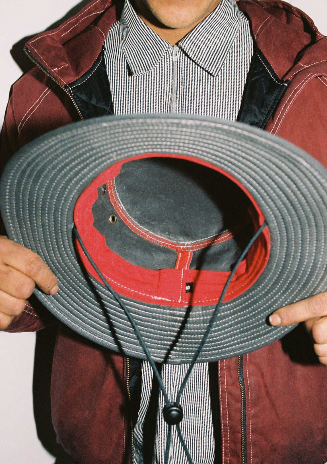 Charcoal Grey Waxed Cotton Bucket Hat