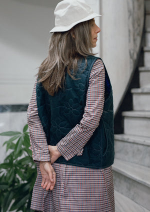 Floral Quilted Vest