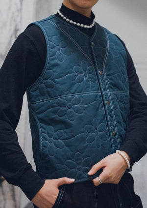 Floral Quilted Vest