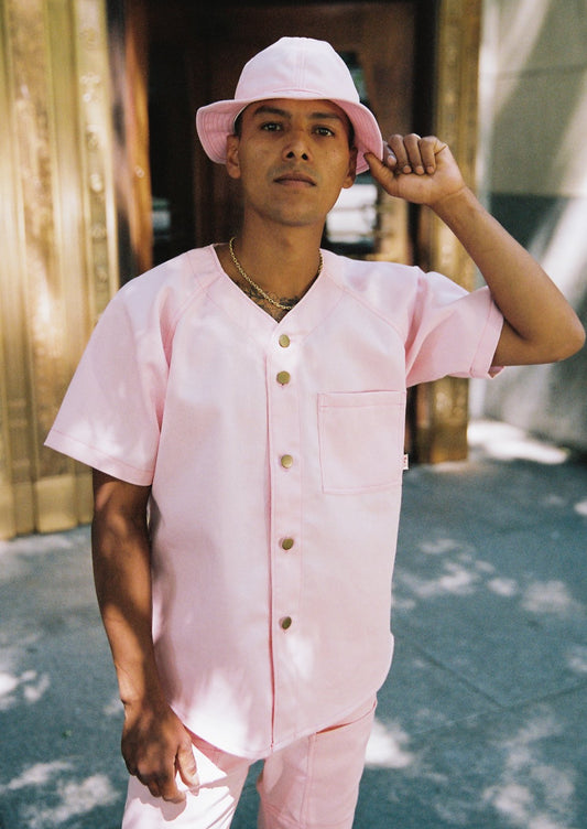 Sweet Pink Twill Home Run Button Down