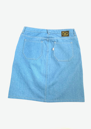 Light Denim Utility Skirt