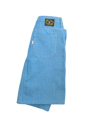 Light Denim Utility Skirt