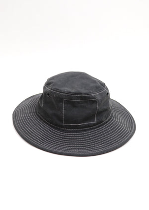 Charcoal Grey Waxed Cotton Bucket Hat