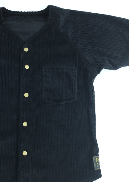 Black Up Cycled Cord Home Run Button Down