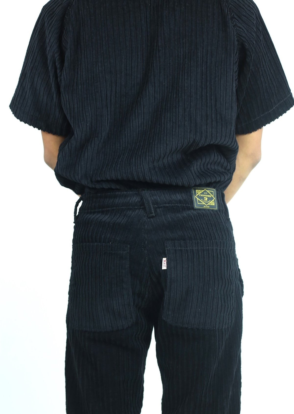 Black Up Cycled Cord Home Run Button Down