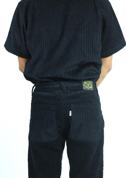 Black Up Cycled Cord Home Run Button Down