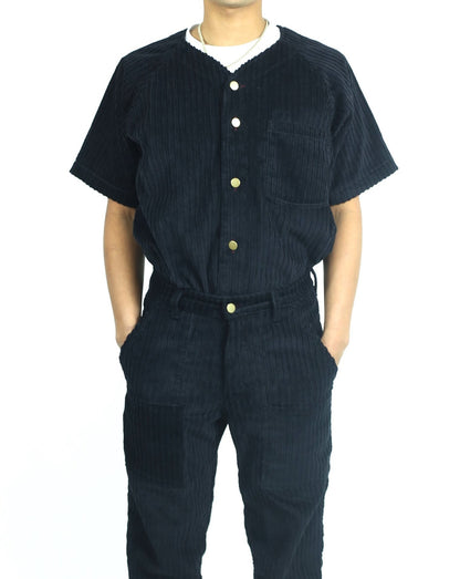 Black Up Cycled Cord Home Run Button Down
