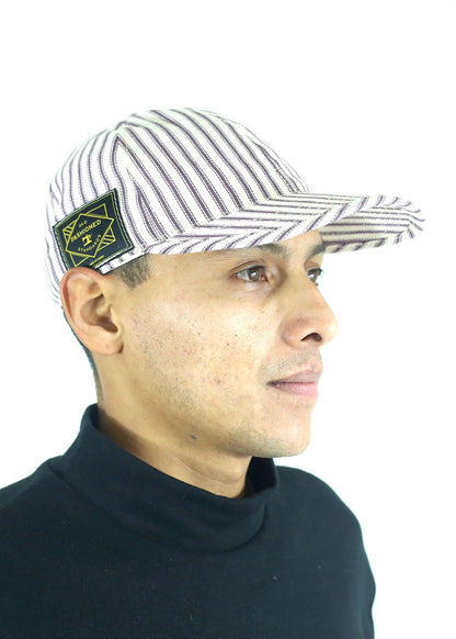 Violet Stripe 6 Panel Semi Selvedge