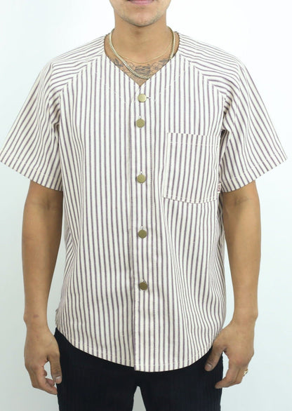 Violet Stripe Home Run Button Down