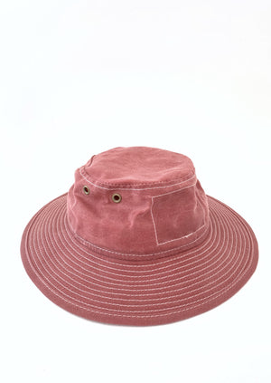 Dusty Rose Waxed Cotton Bucket Hat