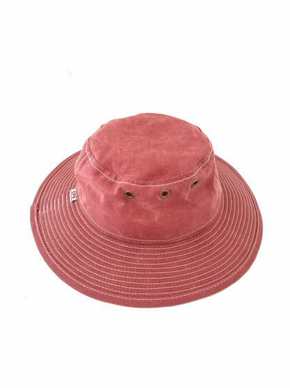 Dusty Rose Waxed Cotton Bucket Hat