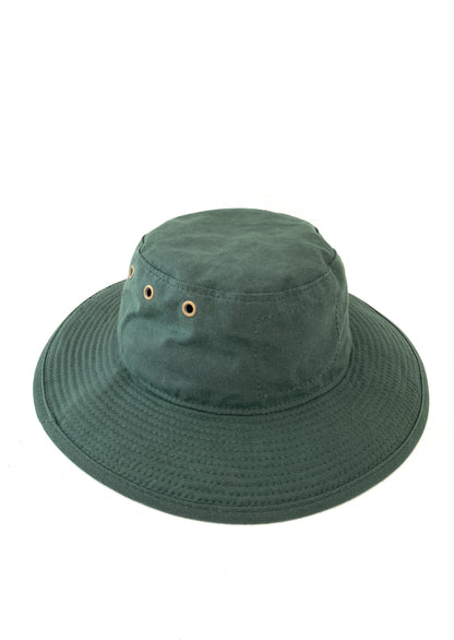 Forest Green Oilcloth Bucket Hat