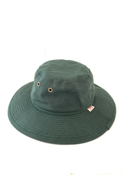 Forest Green Oilcloth Bucket Hat