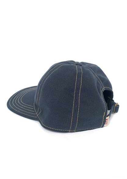 Navy Bedford Cord 6 Panel Hat