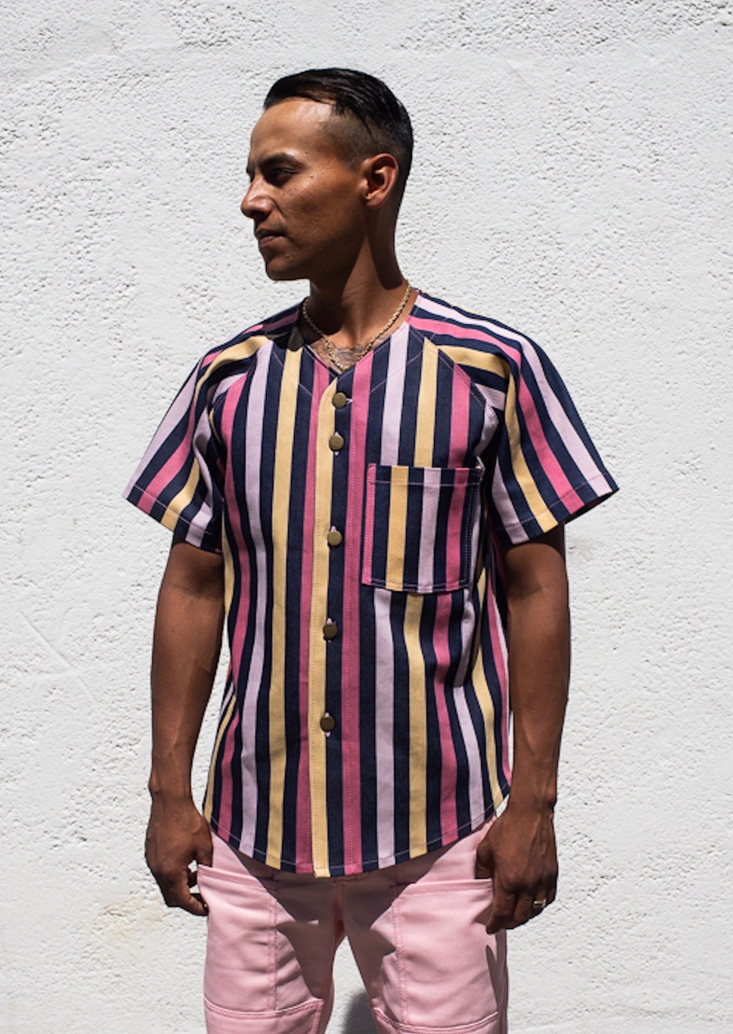 Multi Stripe Home Run Button Down