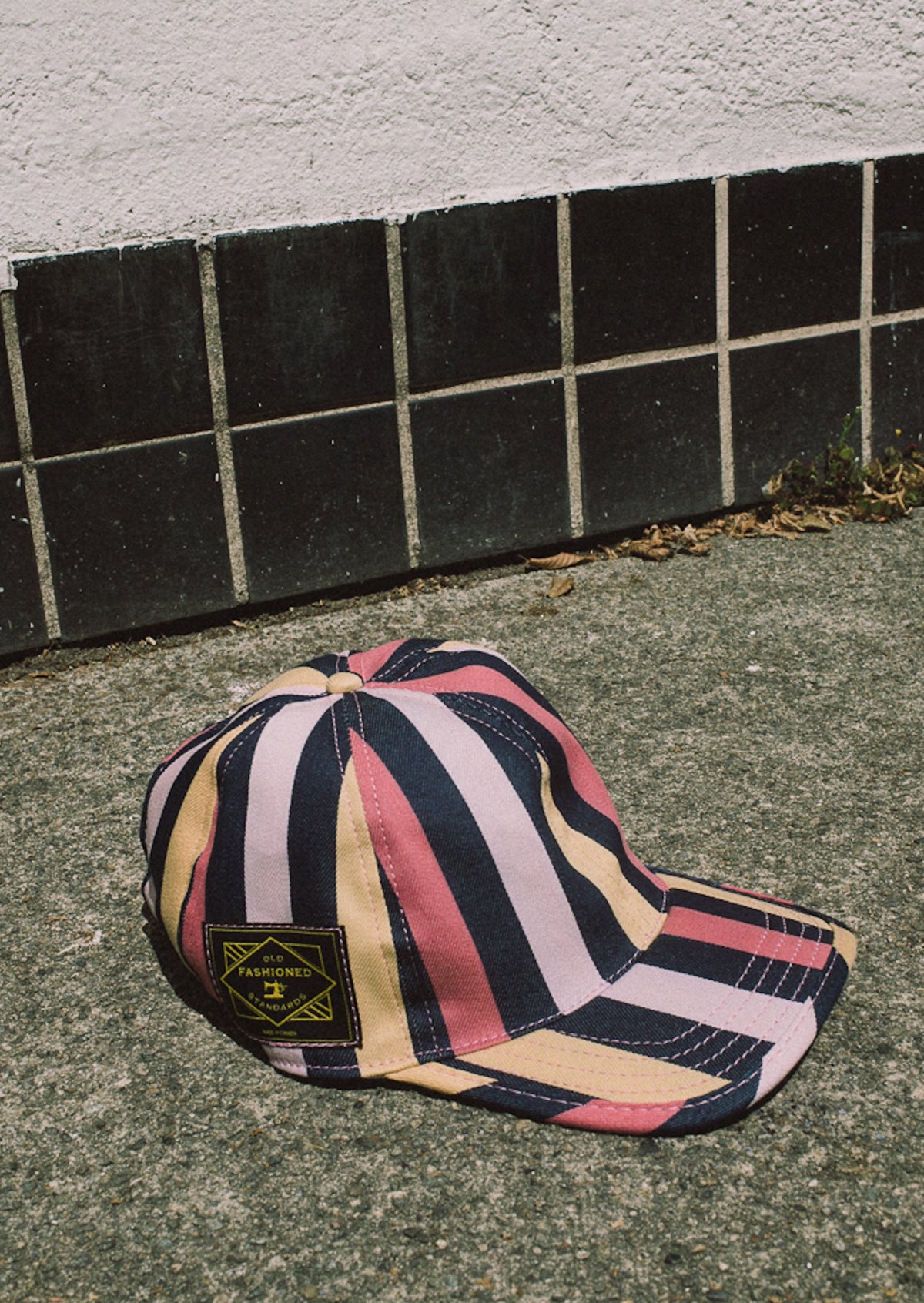 Multi Stripe 6 Panel Hat Bull Denim