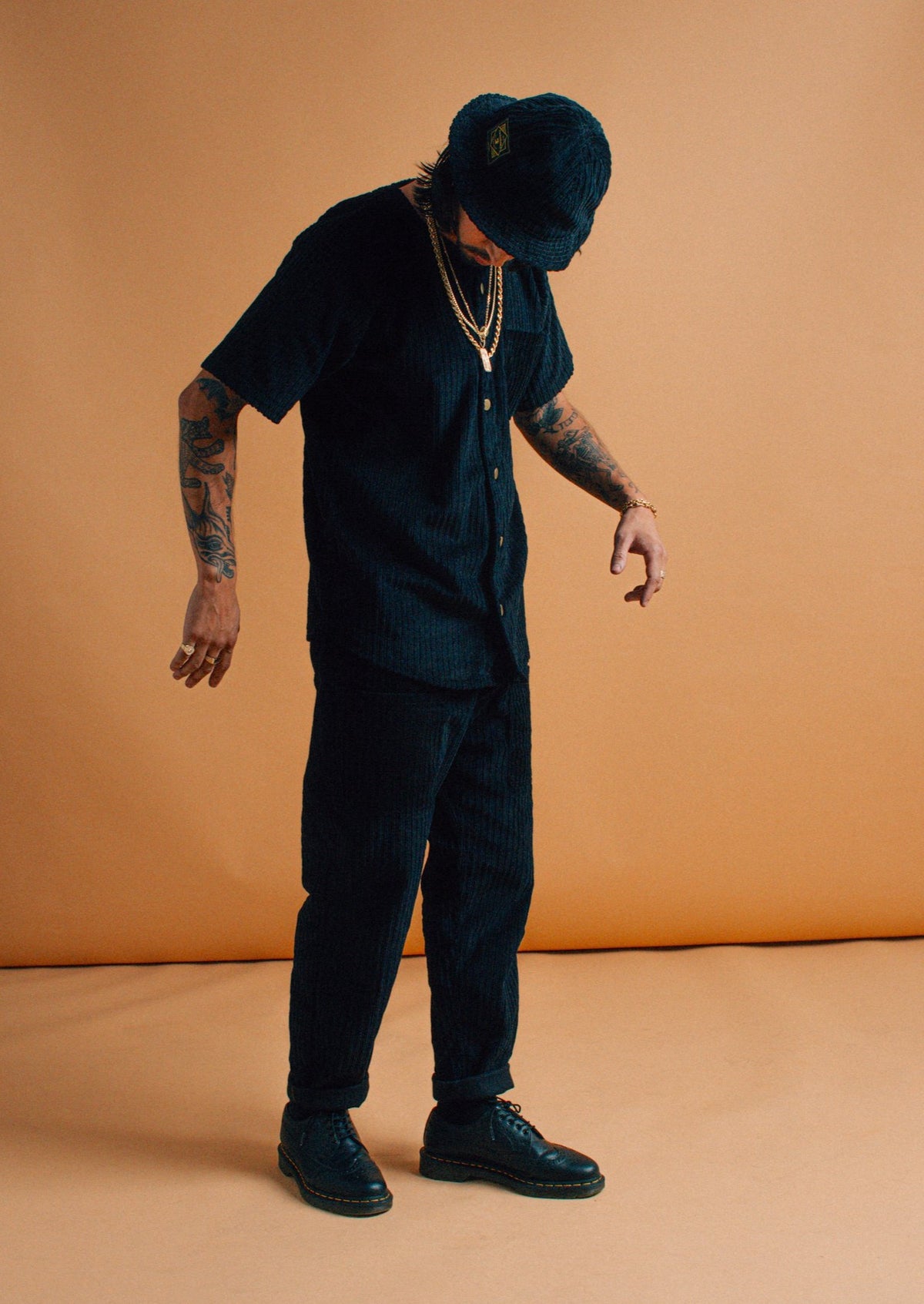 Black Ferrari Safari Up-Cycled Corduroy