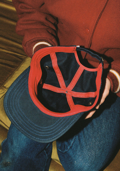 Navy 5 Panel Waxed Cotton