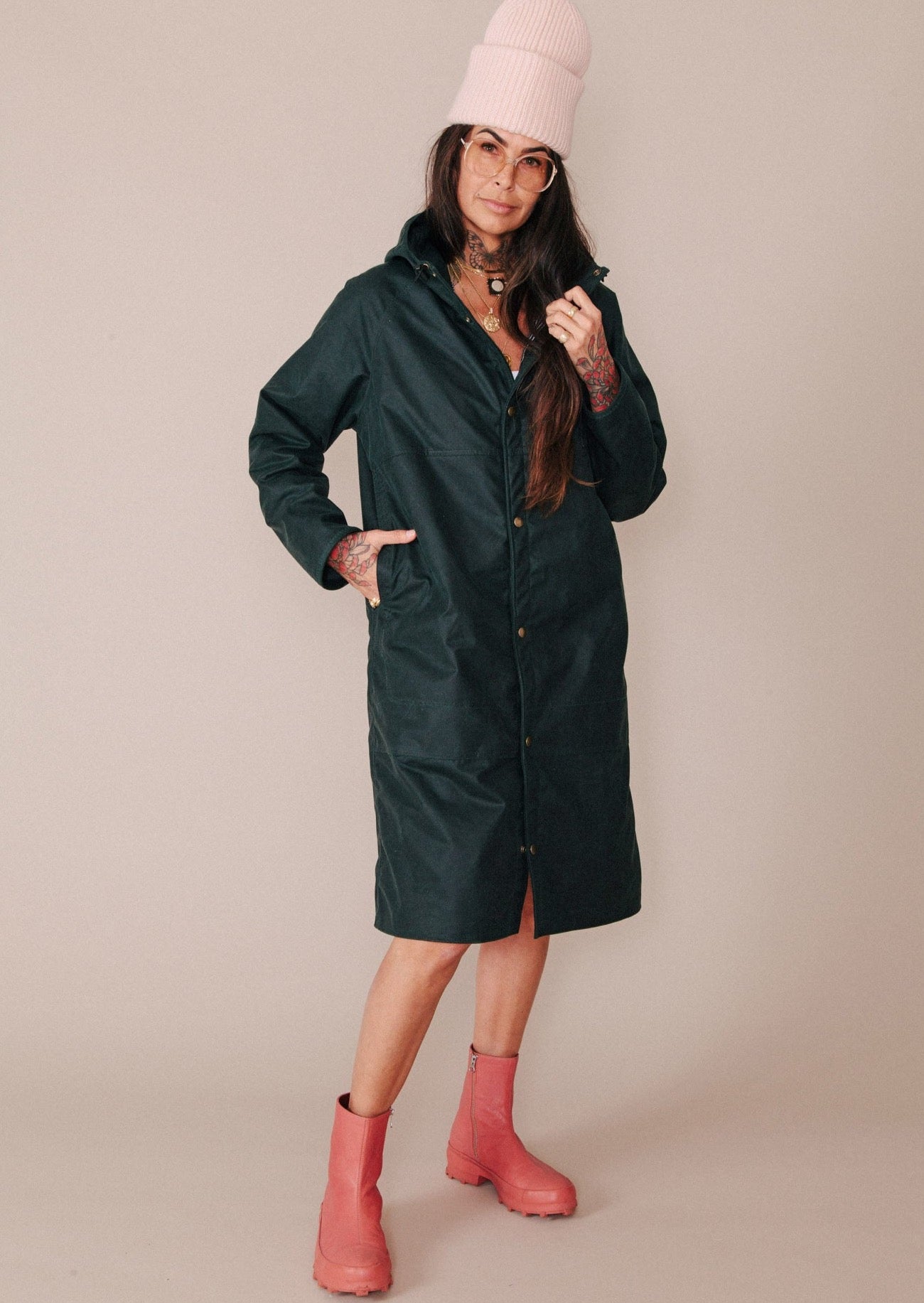 Emerald Green 100% Chance Rain Coat